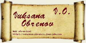 Vuksana Obrenov vizit kartica